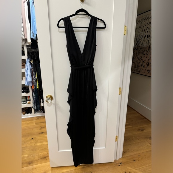 BCBG black satiny formal dress - Picture 1 of 4